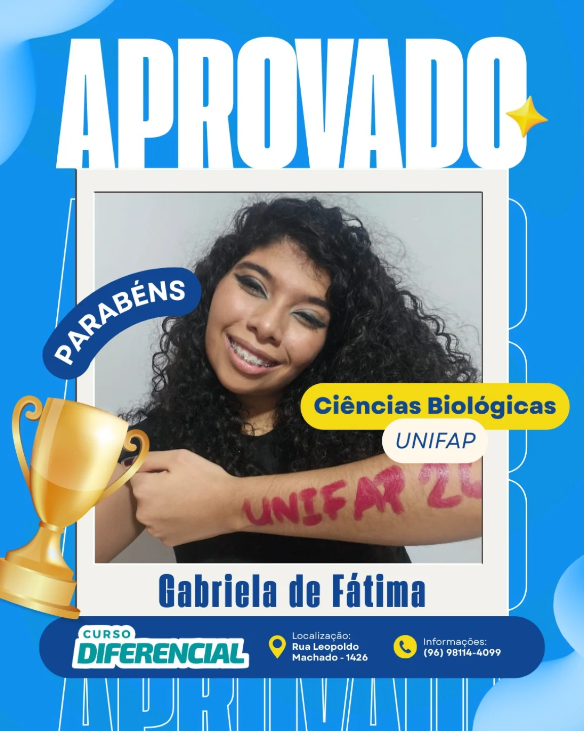 Aluno aprovado do Curso Diferencial