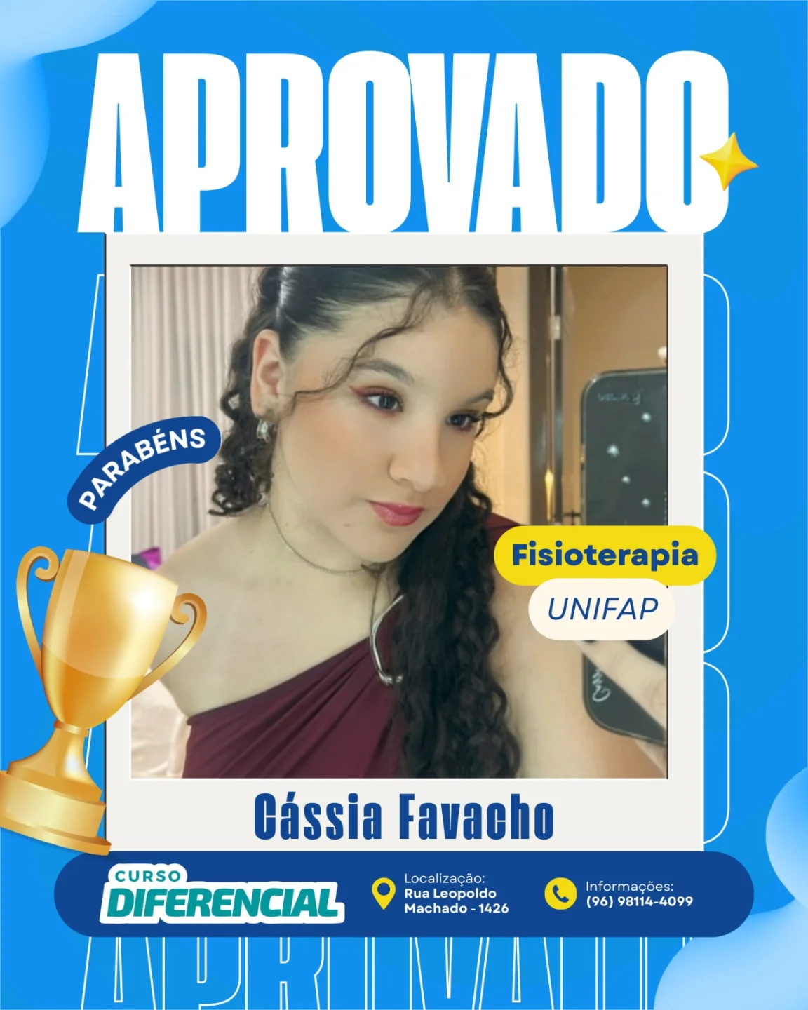 Aluno aprovado do Curso Diferencial