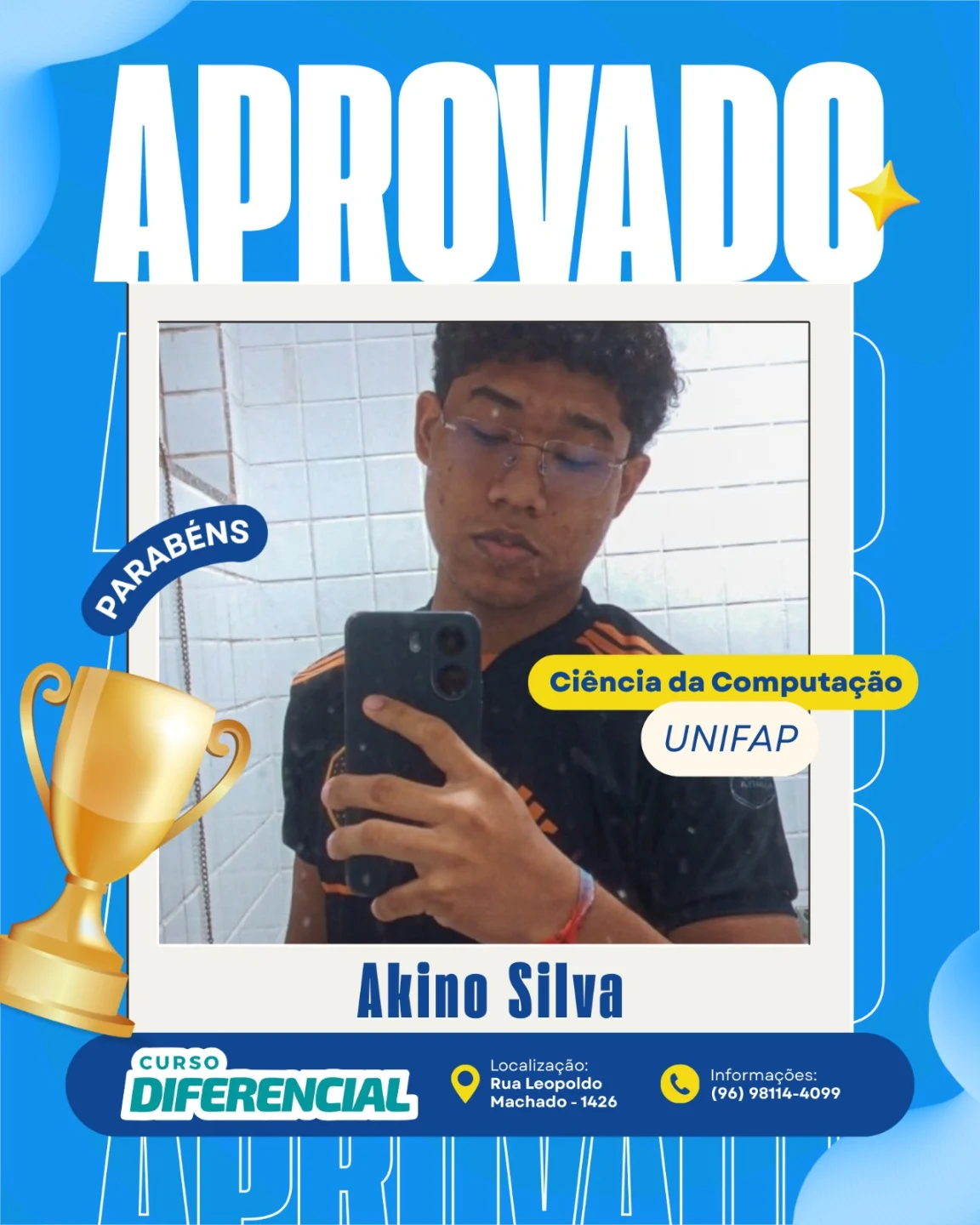 Aluno aprovado do Curso Diferencial