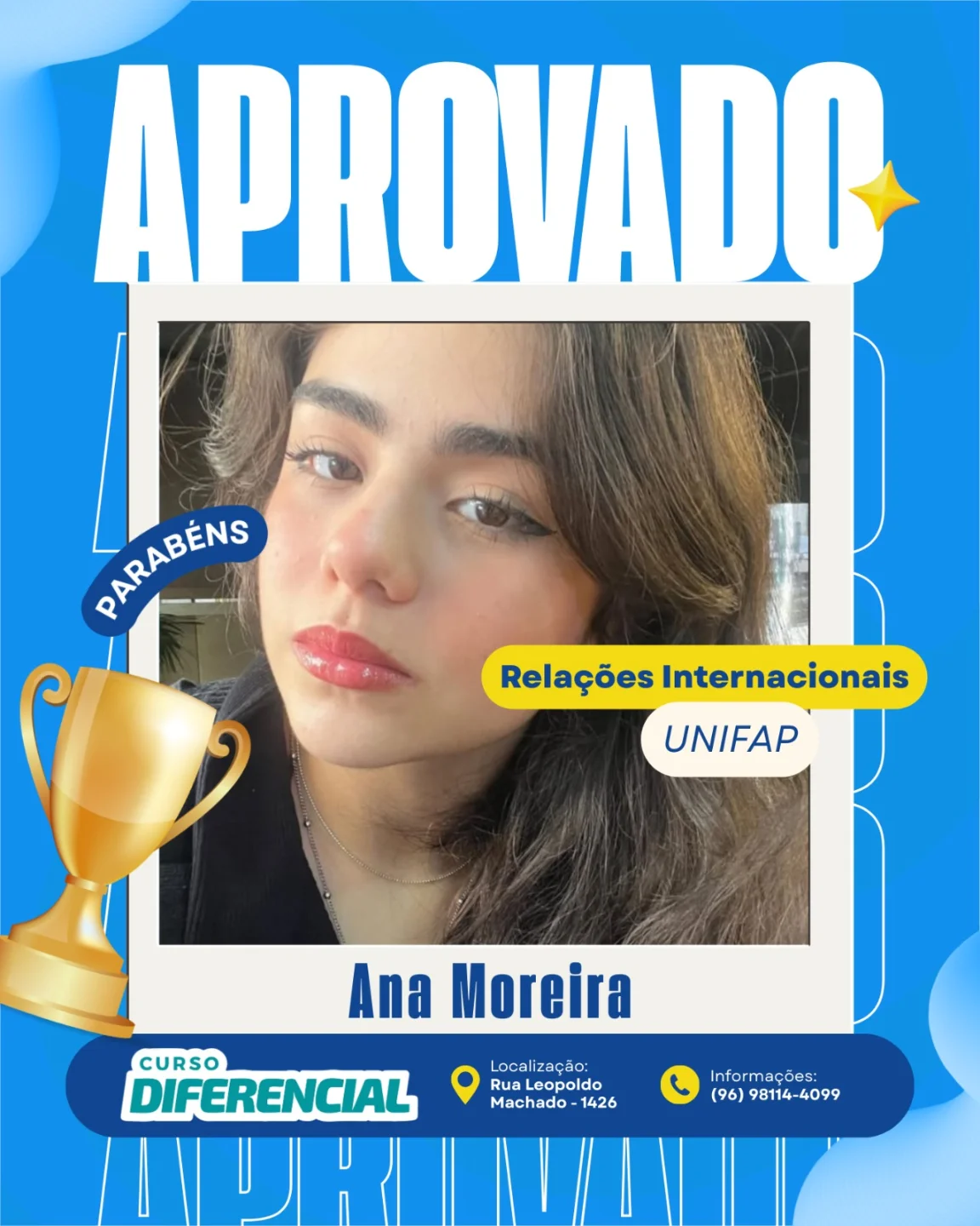 Aluno aprovado do Curso Diferencial