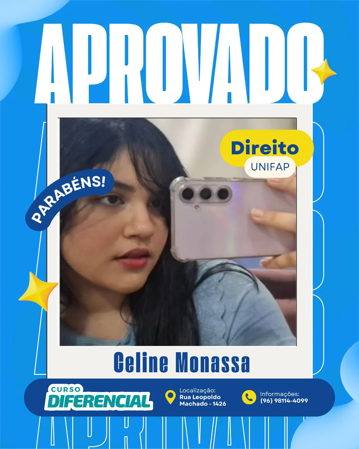 Aluno aprovado do Curso Diferencial