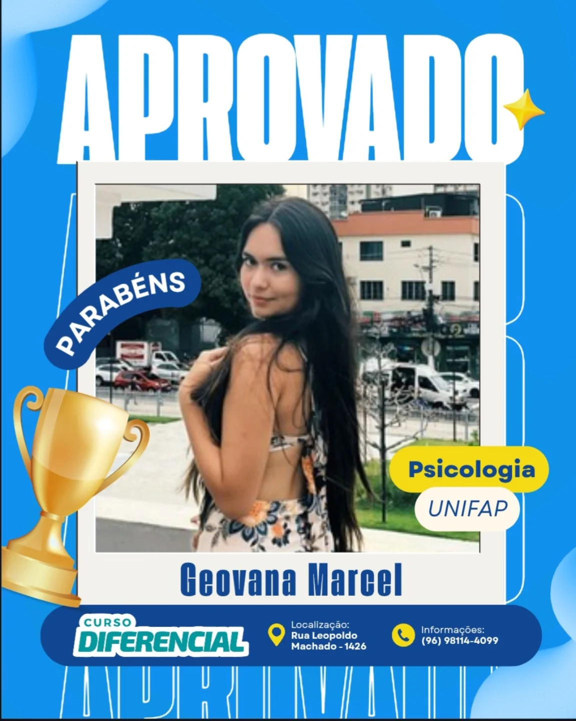 Aluno aprovado do Curso Diferencial