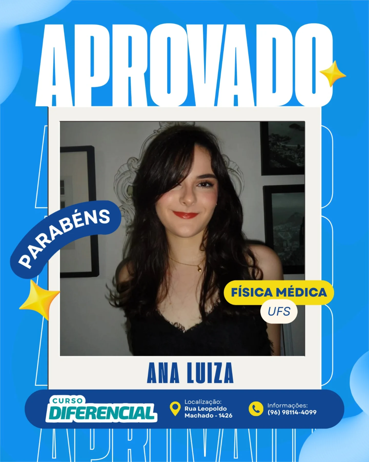 Aluno aprovado do Curso Diferencial