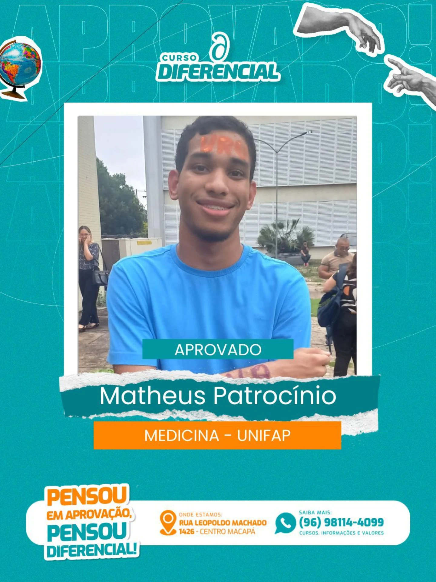 Aluno aprovado do Curso Diferencial
