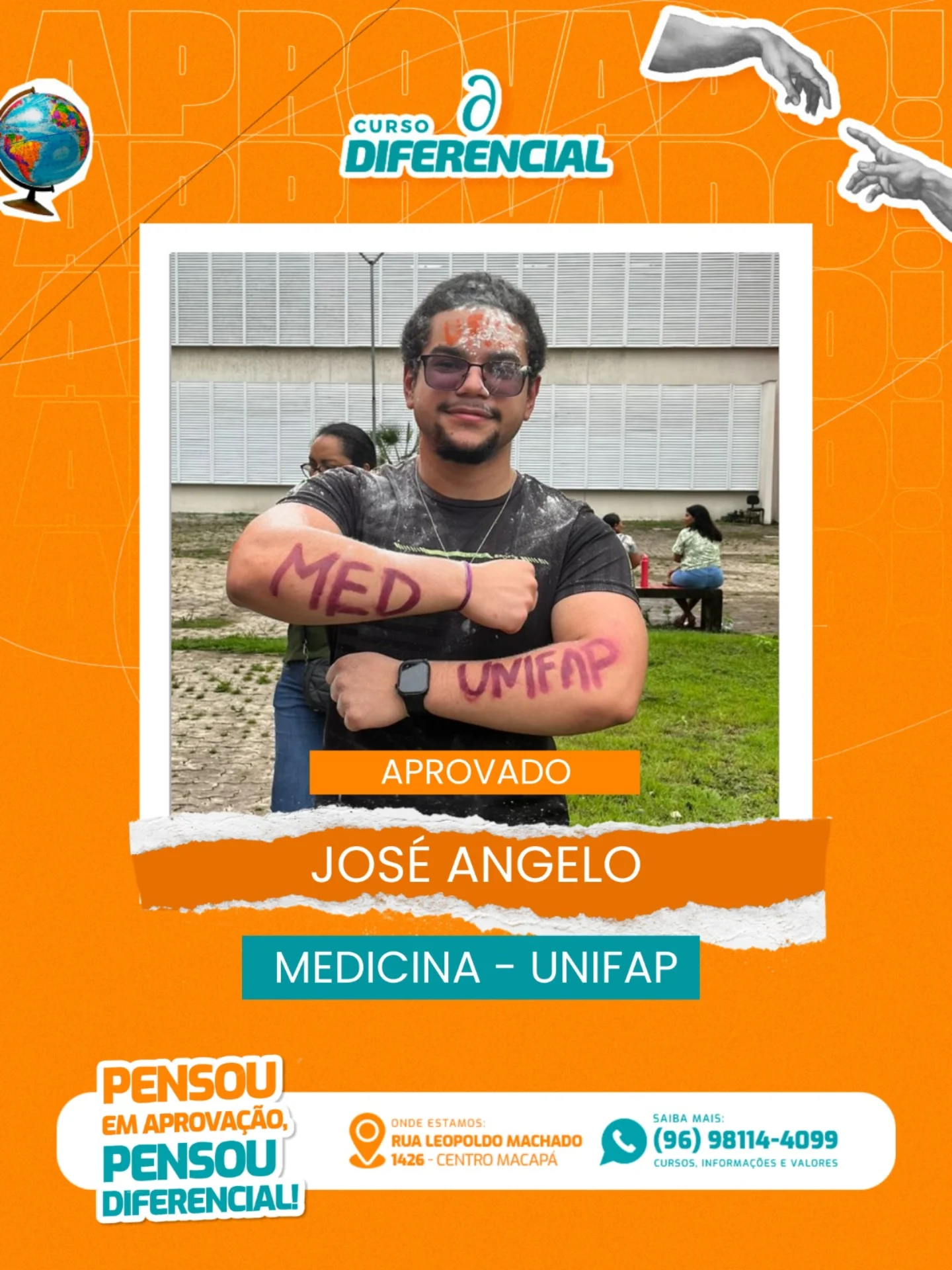 Aluno aprovado do Curso Diferencial